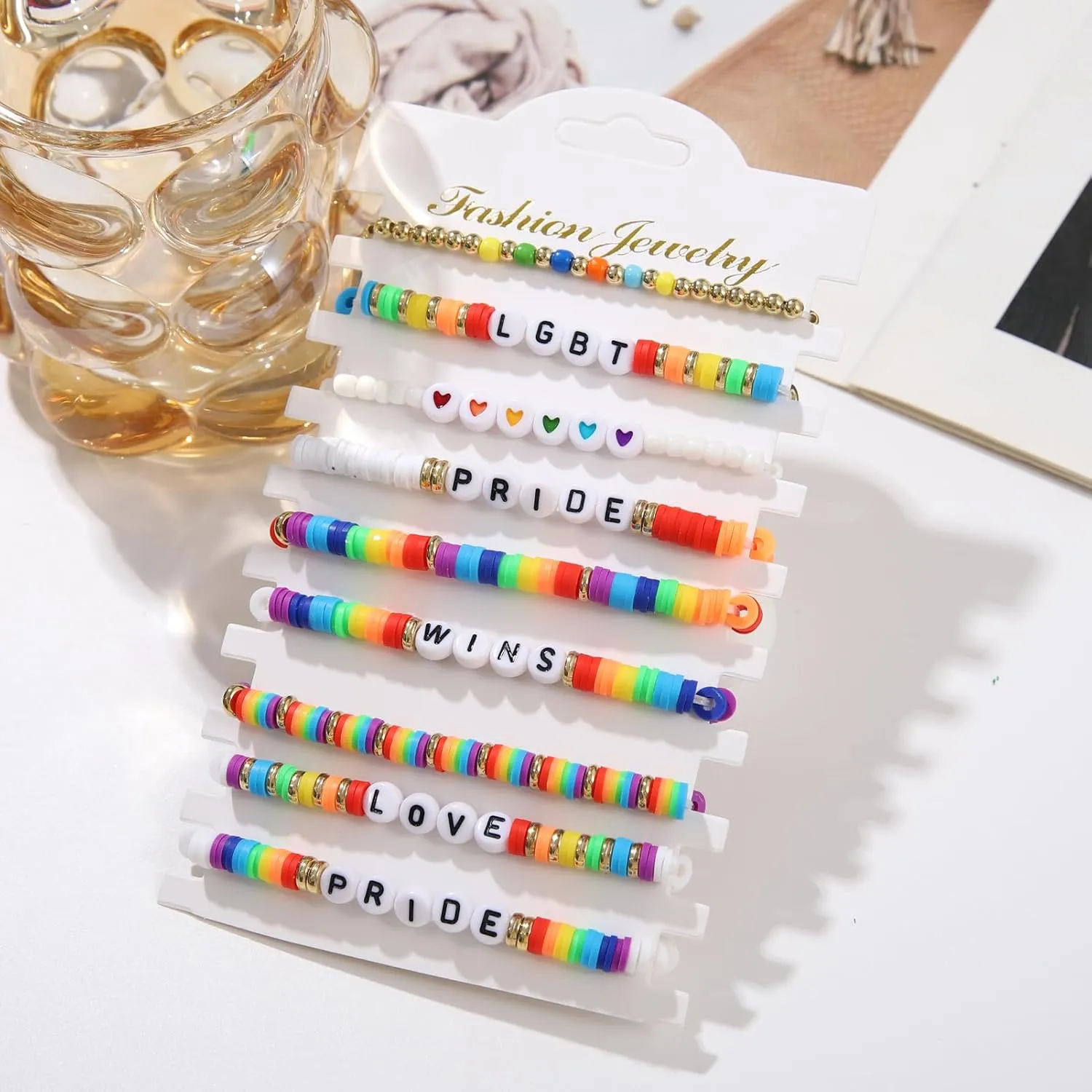 12pcs Halloween Heishi Beaded Bracelets for Women-Spooky Ghost & Pumpkin Party Favors Boho Stackable Polymer Clay Bead- Stretch Friendship Bracelet Set