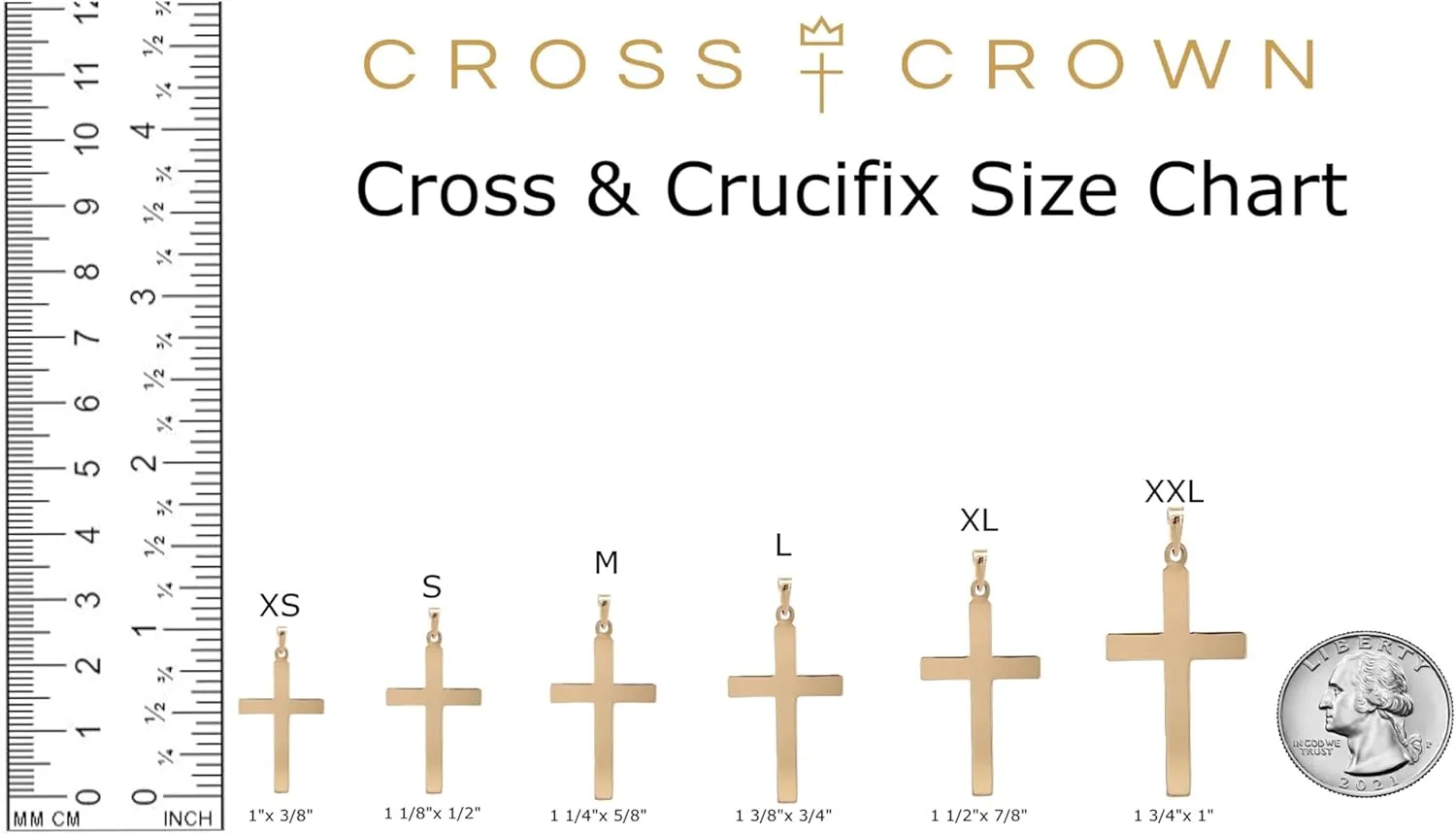 14K Yellow Gold Budded Edges Various Sizes Polished Cross Religious Pendant Charm Necklaces; Fine Jewelry Gifts for Women and Men