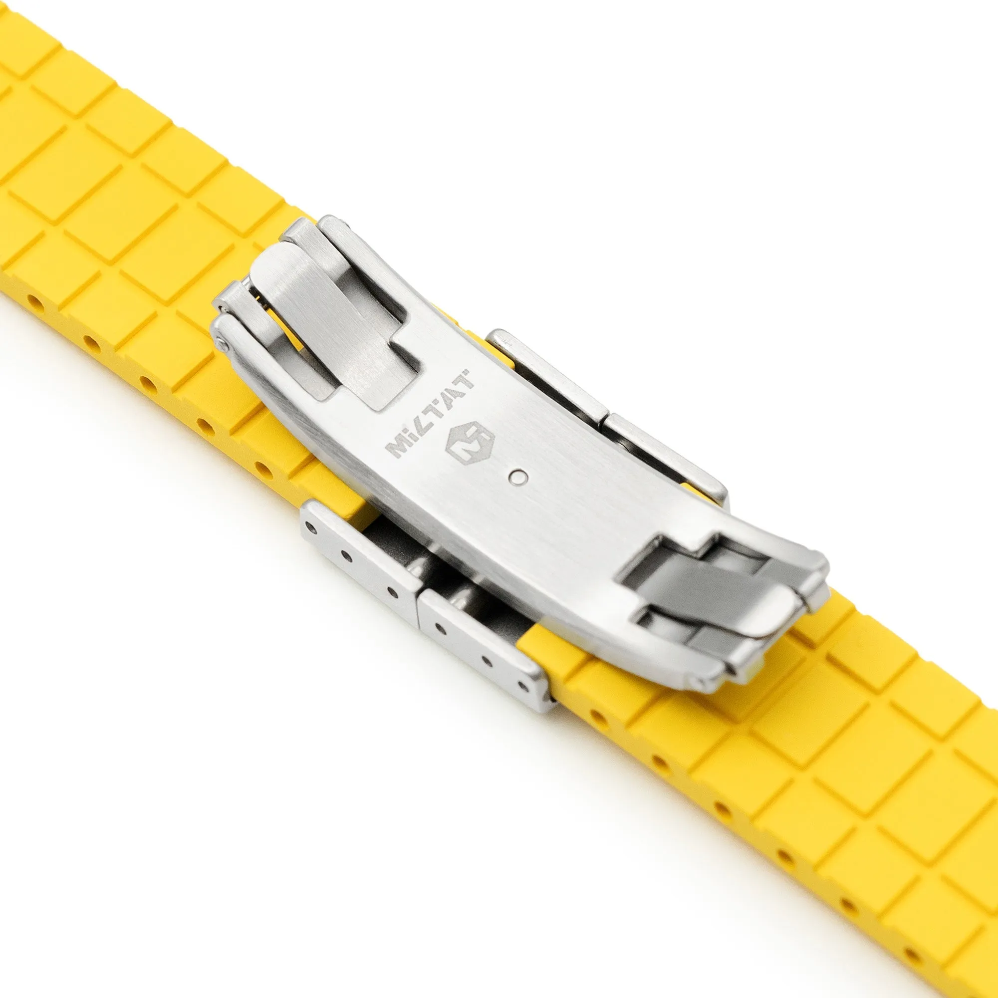 20mm Quick Release FKM28 Yellow FKM Rubber watch strap
