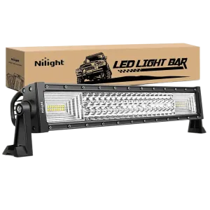 22 Inch 270W 27000LM Triple Row Spot Flood LED Light Bar