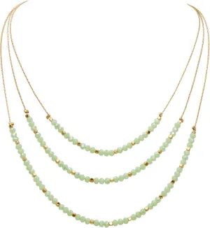 3 Layer Acrylic Beaded Collar Necklace Trendy Dainty Statement Necklace for Women Party Gift for Her