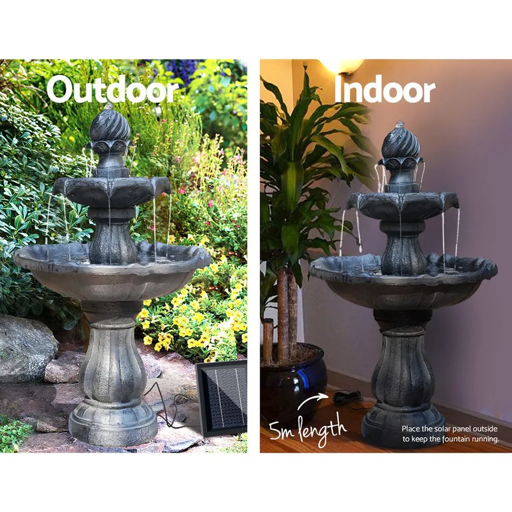 3 Level Outdoor Water Fountain With Solar Powered Pump