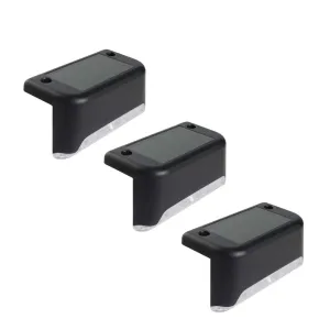 3-Piece Solar Deck Lights Set | Wireless, Waterproof, Warm White Light