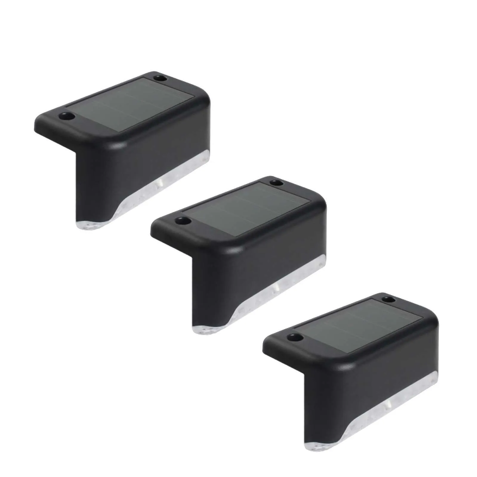3-Piece Solar Deck Lights Set | Wireless, Waterproof, Warm White Light
