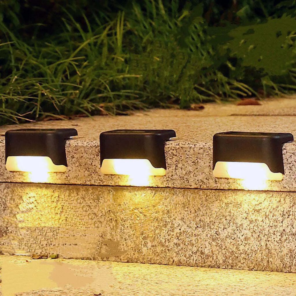 3-Piece Solar Deck Lights Set | Wireless, Waterproof, Warm White Light