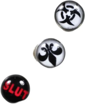 3 Tongue Rings Body Piercing Barbells Jewelry