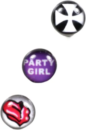 3 Tongue Rings Body Piercing Barbells Jewelry