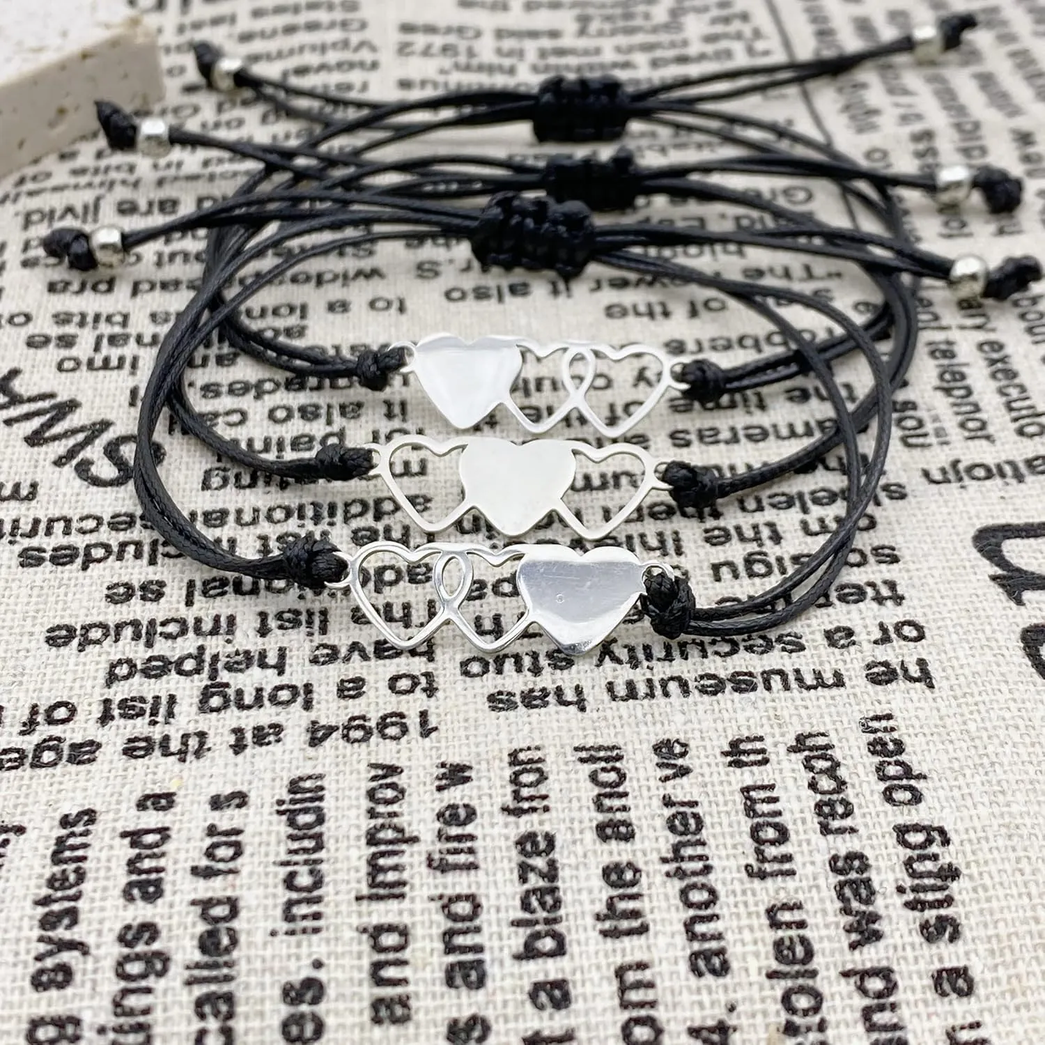 3/2/1 Pcs Best Friend Bracelets, Sincere Friendship Gifts for Women Birthday Valentines' Day Christmas, Adjustable Jewelry Gifts for Couples Best Friends Sisters