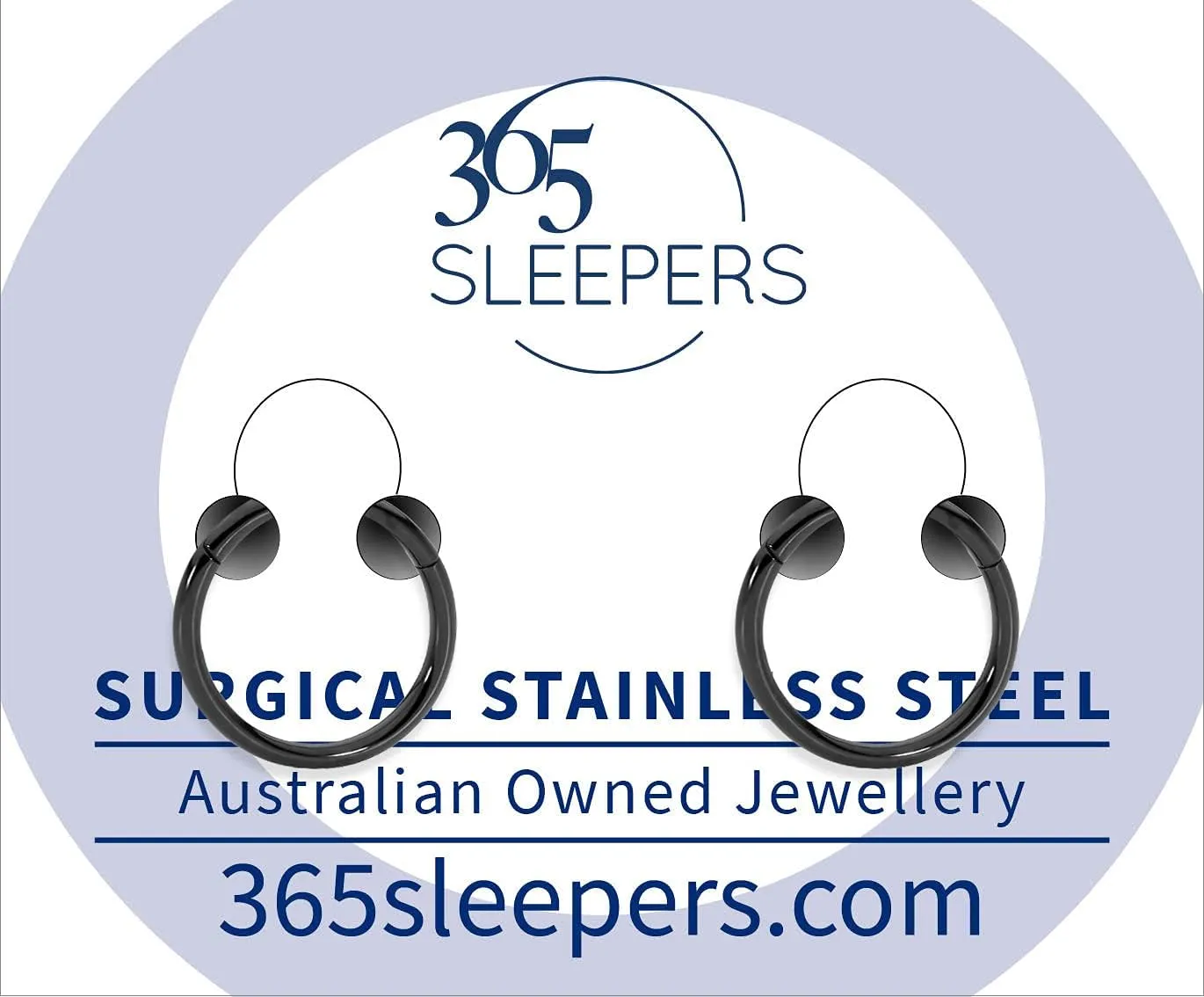 365 SLEEPERS 2PCS 316L Surgical Steel Hypoallergenic 16G Septum Jewelry Hinged Segment Ring Body Piercing Hoop Lip Rings Helix Cartilage Rook Sleeper Earrings 6mm  16mm