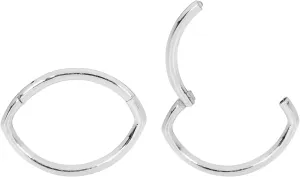 365 Sleepers 316L Surgical Steel Hypoallergenic 16G Oval Septum Jewelry Hinged Segment Ring Body Piercing Hoop Lip Rings Helix Cartilage Rook Sleeper Earrings 8mm  10mm