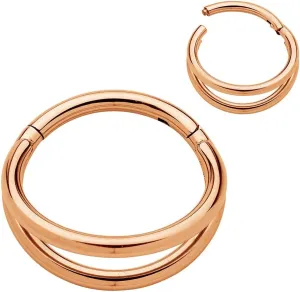 365 Sleepers Titanium Implant Grade 16G Double Septum Jewelry Hinged Segment Ring Body Piercing Hoop Lip Rings Helix Cartilage Rook Sleeper Earrings 8mm  12mm