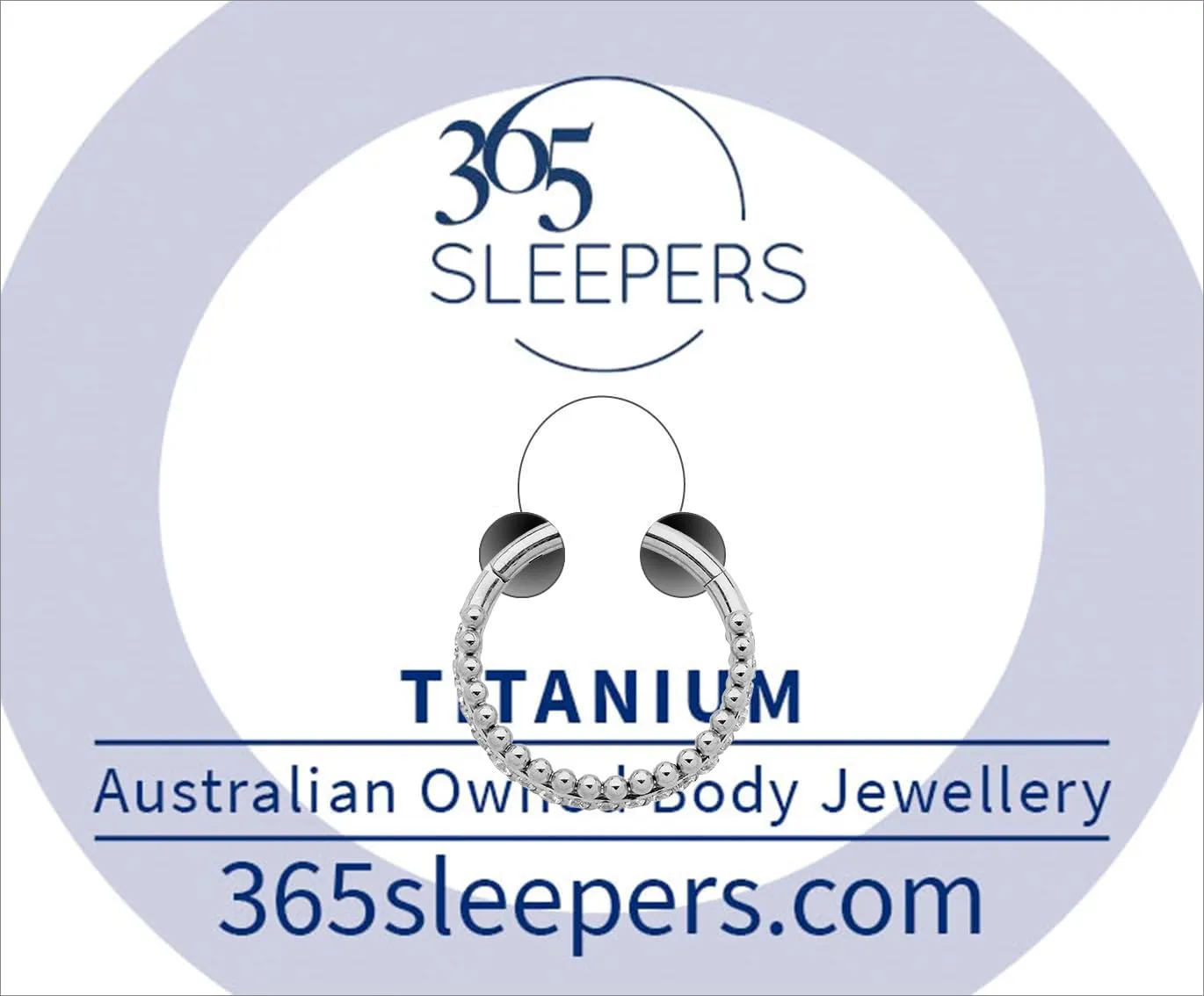 365 Sleepers Titanium Implant Grade 16G Triple Row Gem Septum Jewelry Hinged Segment Ring Body Piercing Hoop Lip Rings Helix Cartilage Rook Sleeper Earrings 8mm  10mm