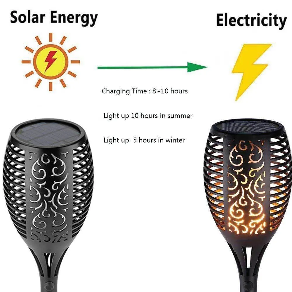 51-LED Solar Torch Garden Light | Outdoor Flame Dancing Flickering Auto Lamp