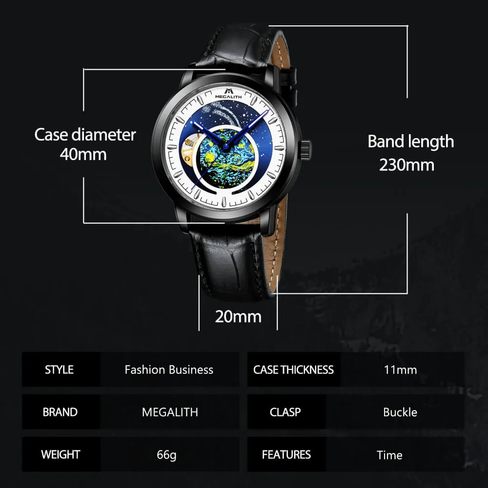8213M | Mechanical Men Watch | Leather Band