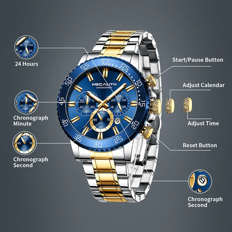 8227M | Quartz Men Watch | Stainless Steel Band