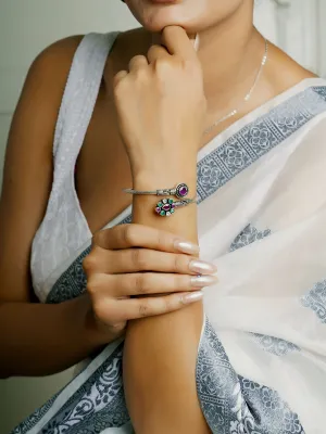925 Silver Flexible Cutstone Bangle