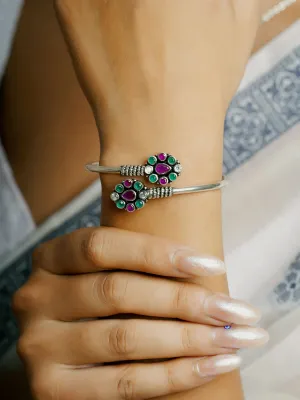 925 Silver Flexible Cutstone Radiant Elegance Bangle