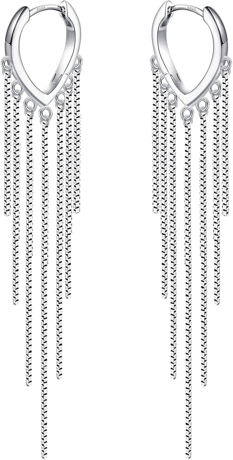 925 Sterling Silver Hoop Earrings Hypoallergenic Heart Star Butterfly Earrings for Women Heart Hoop Huggie Dangle Earrings Jewelry Gifts