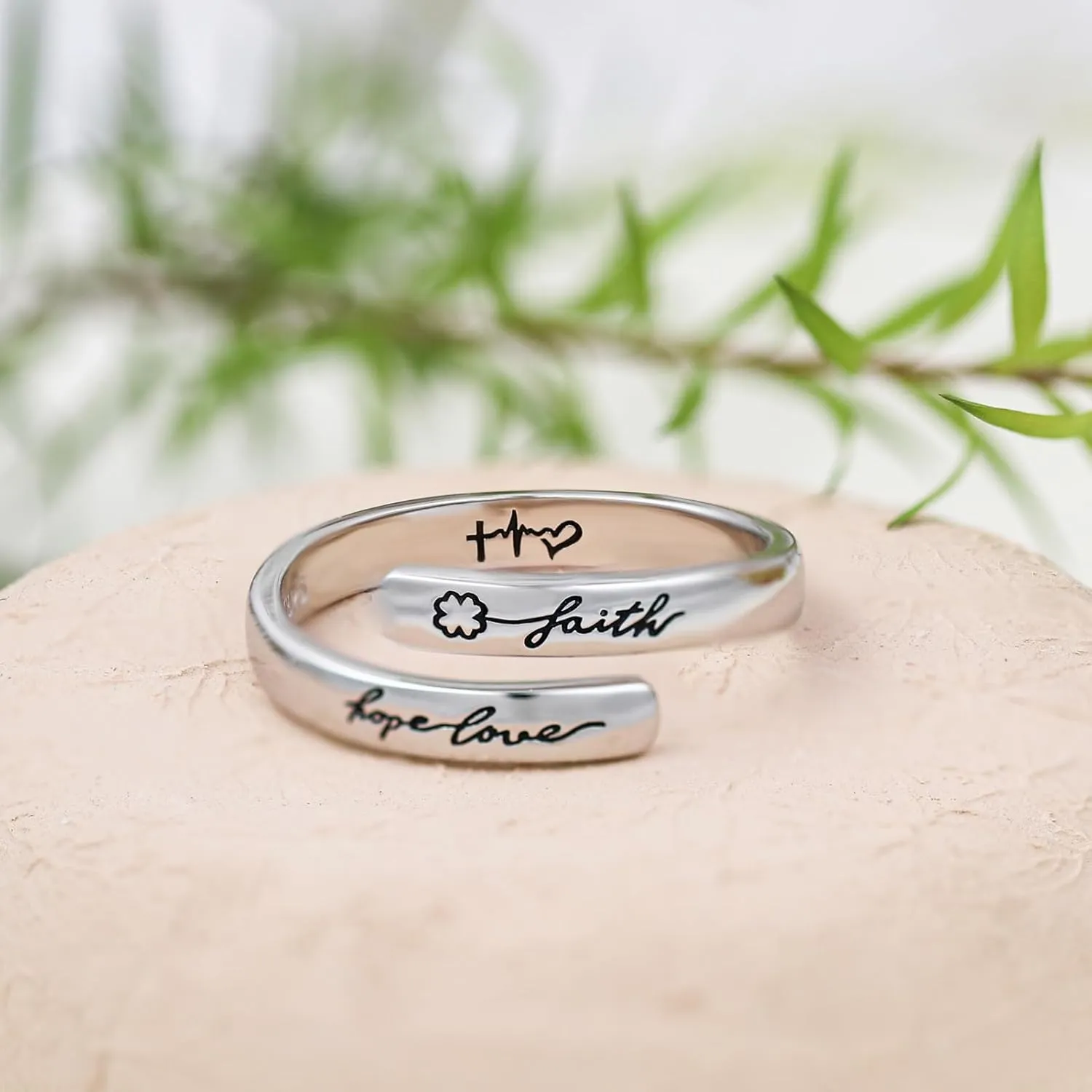 925 Sterling Silver Inspirational Rings for Women Hope Rings Encouragement Jewelry
