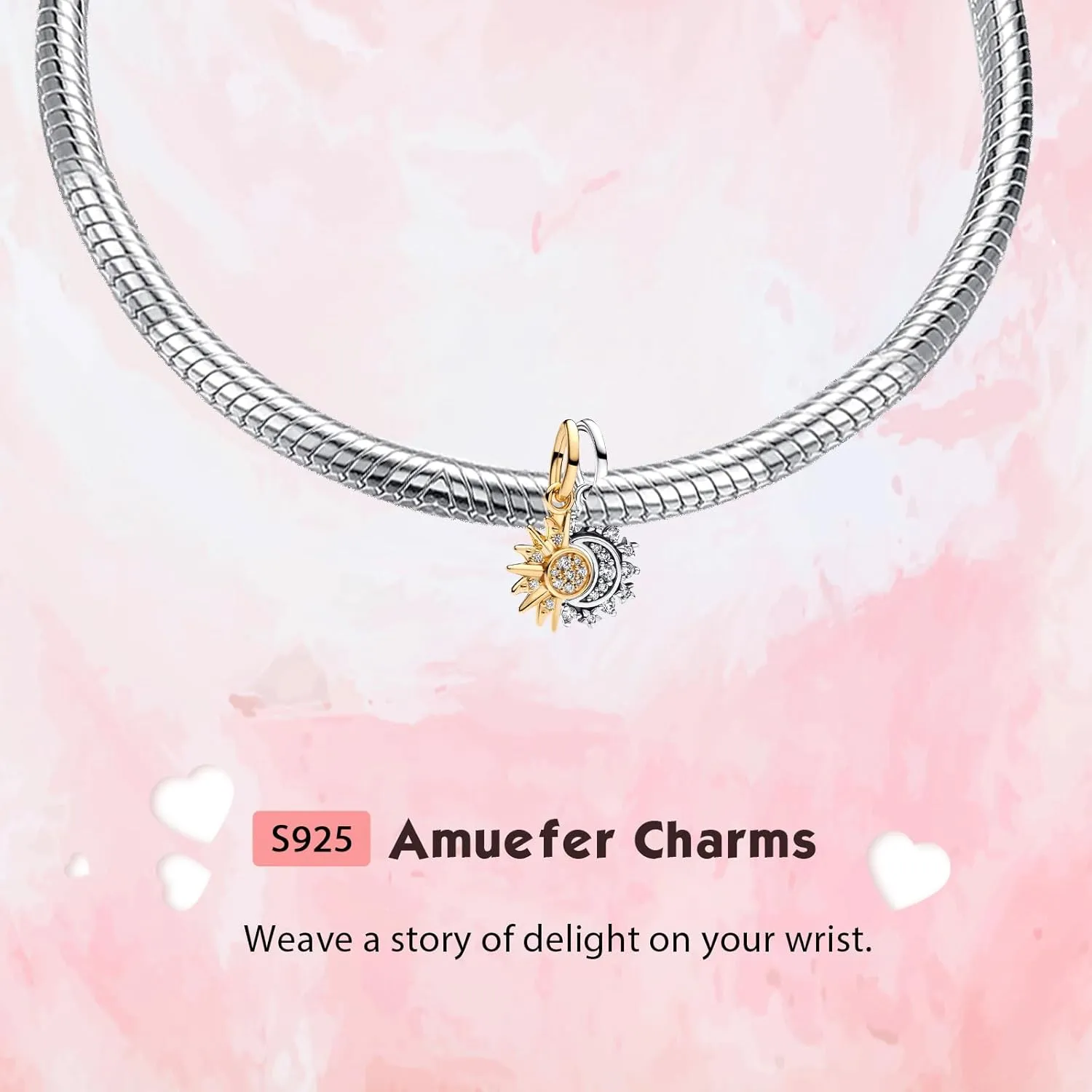 925 Sterling Silver Love Friendship Charms Infinity Pendant Friendship Splittable Heart, Couples, Hot Air Balloon, Robot Lock, Compass, Tree Double Dangle Valentine's Day Christmas For Women Friends