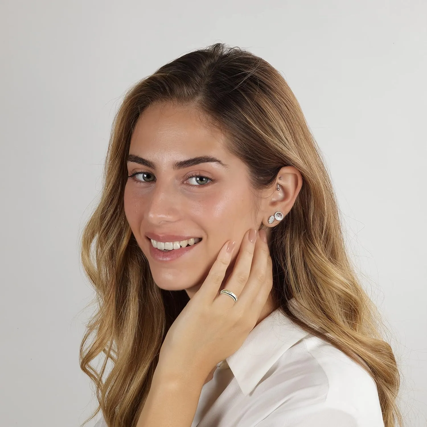 925 Sterling Silver Spinner Ring 9k solid Gold Spinning Ring " I am My Beloved and My Beloved is Mine " Song of Solomon Ring, My Beloved Ring Israeli Jewish Kabbalah Bible Verse Blessing Ring