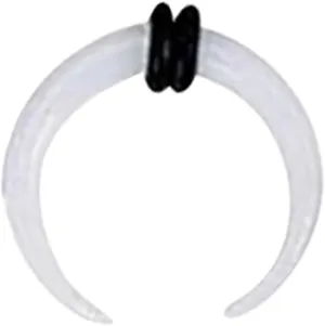 Acrylic White Septum Pincher Tapers 00G 0G 2G 4G 6G 8G 10G 12G 14G Buffalo Horseshoe Stretcher Expander Ear Gauges Nose Piercing