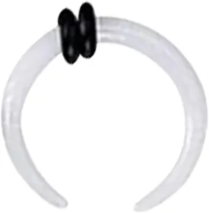 Acrylic White Septum Pincher Tapers 00G 0G 2G 4G 6G 8G 10G 12G 14G Buffalo Horseshoe Stretcher Expander Ear Gauges Nose Piercing