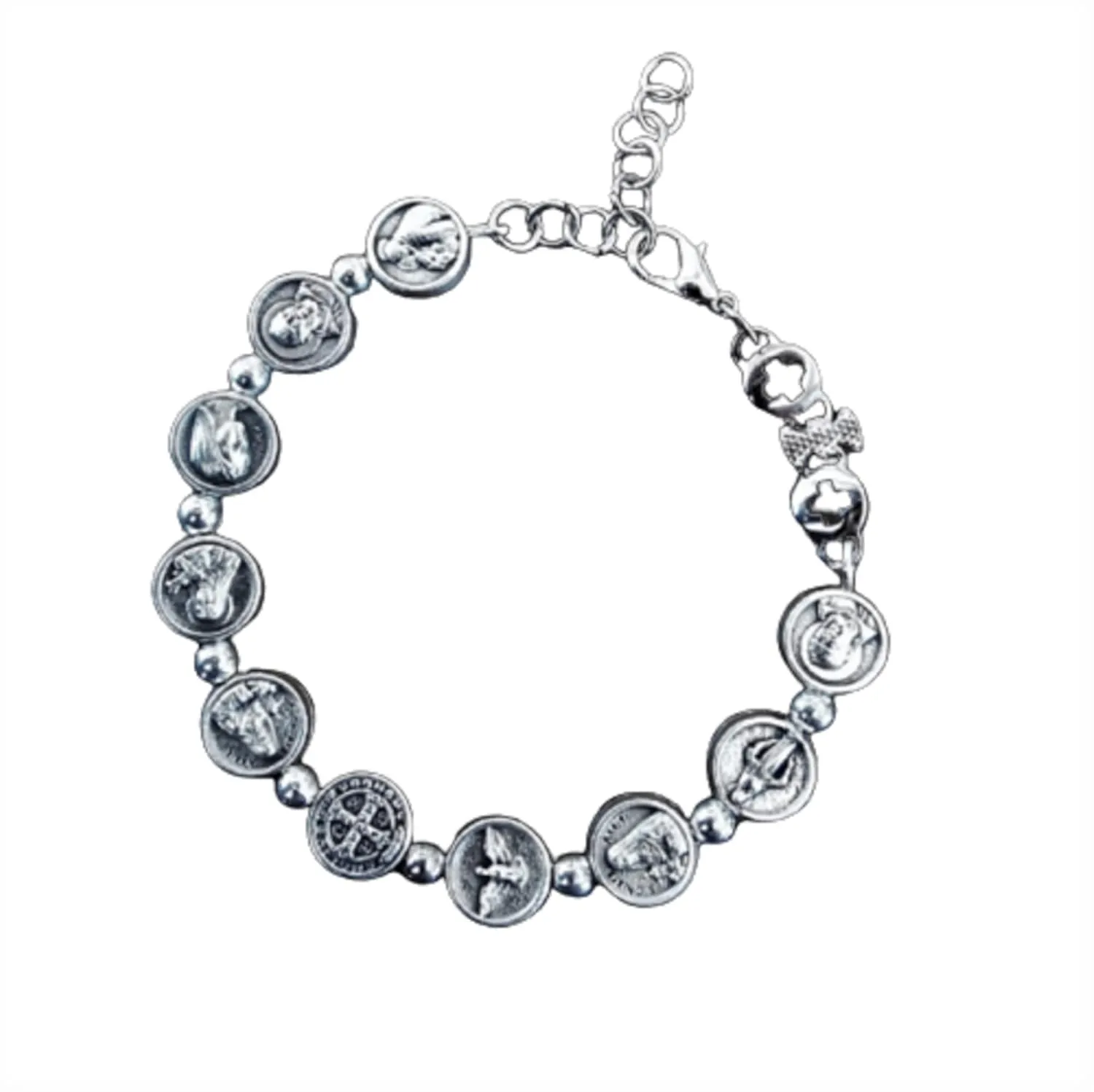 Adjustable Metal All Saints Bracelet/Saint Medals Rosary/Men Women Religious Gift