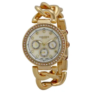 Akribos XxivMother of Pearl Dial Gold Tone Metal Ladies Watch AK640YG