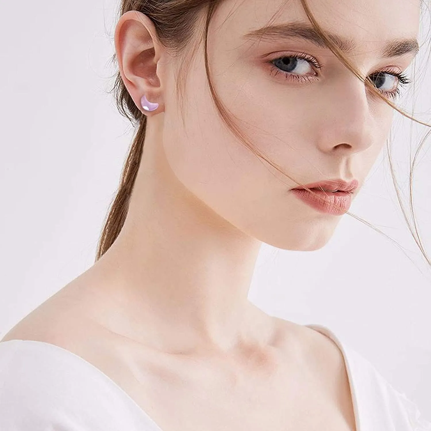 AoedeJ Colorful Stud Earrings Set Plastic Earrings Cute Clear Earrings Kawaii Hypoallergenic Earrings for Women Multipack