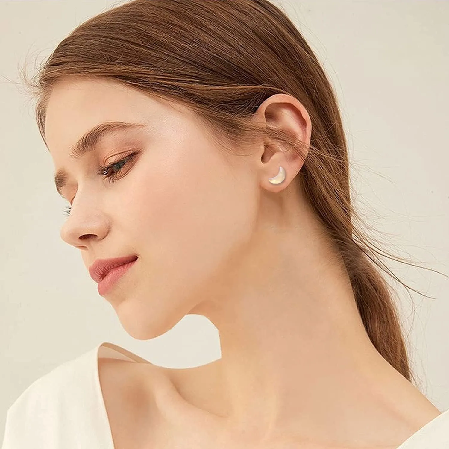 AoedeJ Colorful Stud Earrings Set Plastic Earrings Cute Clear Earrings Kawaii Hypoallergenic Earrings for Women Multipack