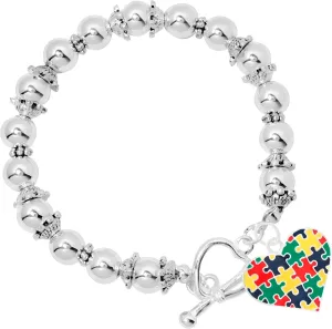 Autism awareness bracelets with sterling silver plated charm - perfect for awareness, gift-giving, fundraising & more!