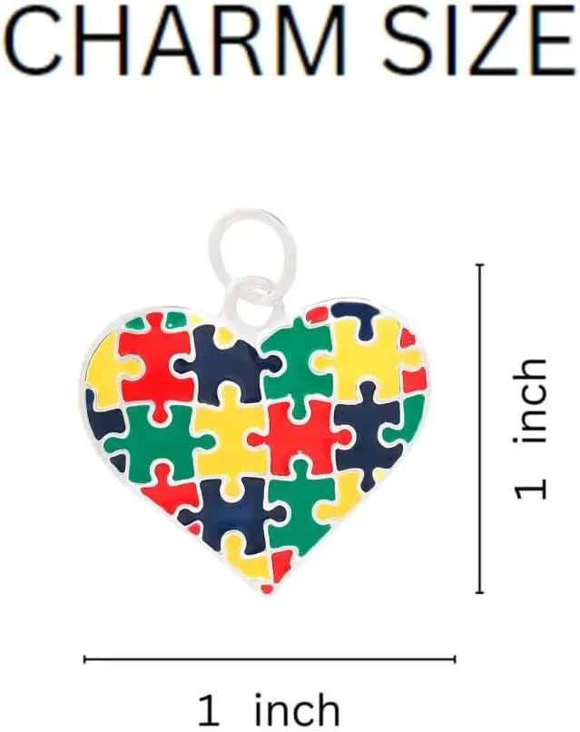 Autism awareness bracelets with sterling silver plated charm - perfect for awareness, gift-giving, fundraising & more!