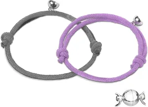 BAUMA AUTO Couple Bracelet Relationship Matching Bracelets Set 2 PCS Friendship Rope Bracelet Set Gift for Couple Women Men Him Her BFF Best Friends