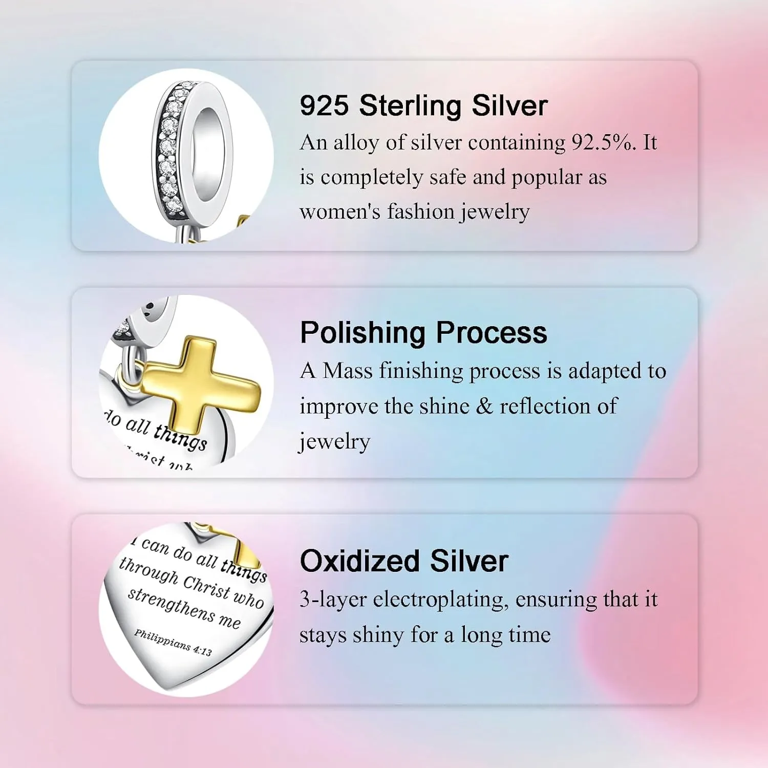 Bible Family Mom Wife Love Heart Dangle Charm 925 Sterling Silver Charms fits Bracelets and Necklace Pendant Bead Charms Jewelry Present for Women Family Friends