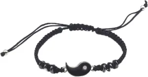 Black Bracelets for Yin Yang Adjustable Cord Bracelet for Friendship Relationship Boyfriend Girlfriend Valentines Gift