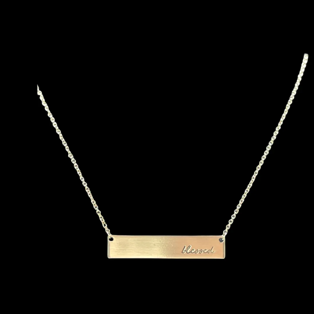 Blessed Bar Necklace
