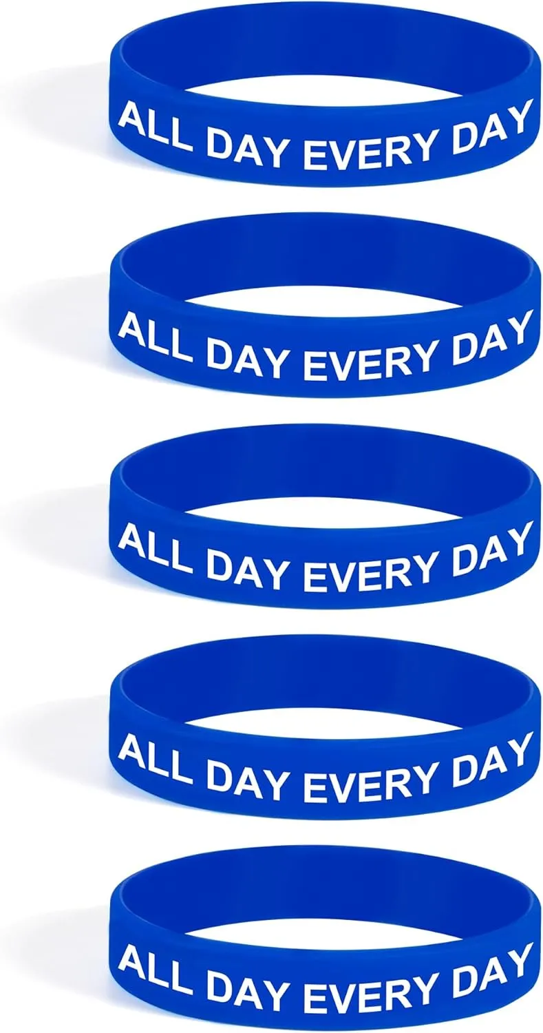 Blue Bracelet Silicone Friendship Stretch Blue Bracelets for Women Men