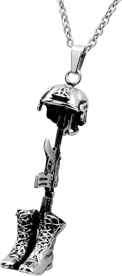 BTOYM Urn Necklace for Ashes, Ashes Necklace for Human, Cremation Jewelry Necklaces Ashes Keepsake American Flag Cremation Necklace Stainless Steel Memorial Pendant for Ashes for Men