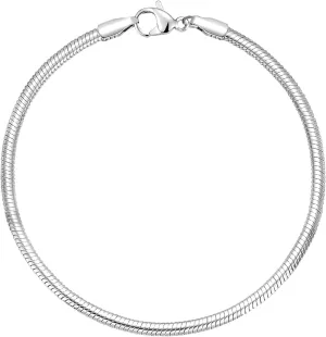 Charm Bracelets for Women, 925 Sterling Silver Plated/14k Gold Bracelet 3mm Dainty Snake Chain Bracelet Men Non Tarnish Jewelry Gifts for Her