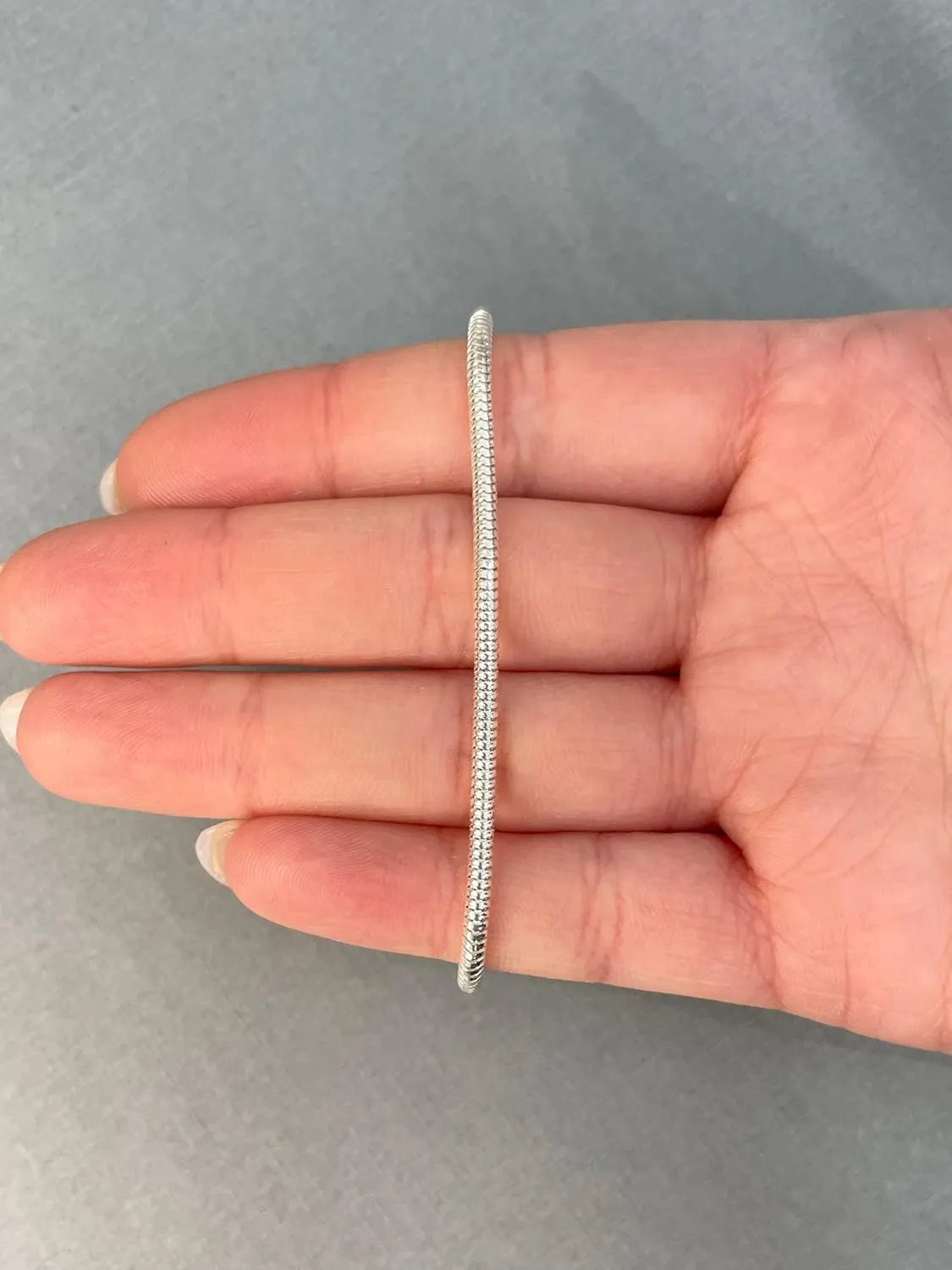 Charm Bracelets for Women, 925 Sterling Silver Plated/14k Gold Bracelet 3mm Dainty Snake Chain Bracelet Men Non Tarnish Jewelry Gifts for Her