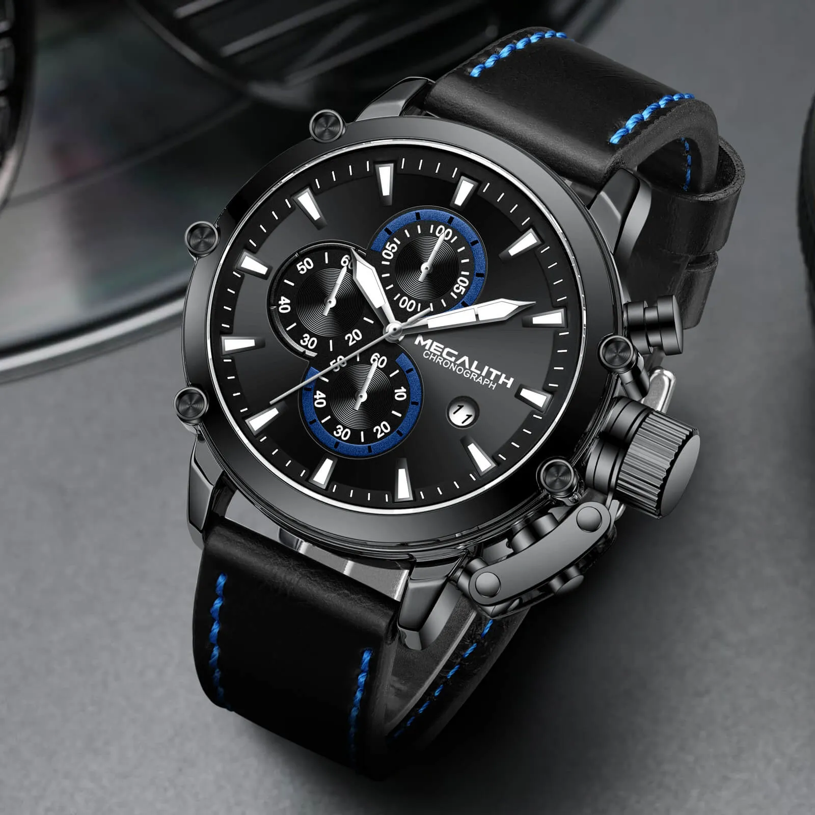 Chronograph Watch | Leather Band | 8262M