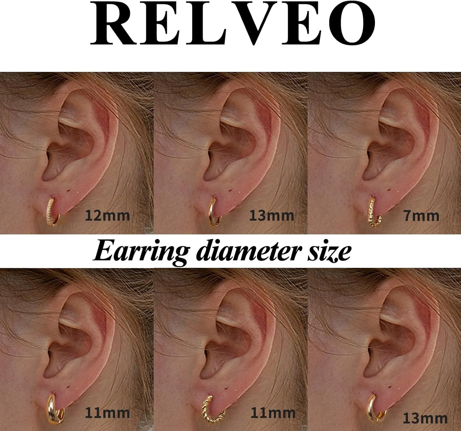 Chunky Gold Hoop Earrings Set 14K Gold/Silver Plated Open Lightweight Huggie Earrings for Women Trendy Hypoallergenic Jewelry Gifts