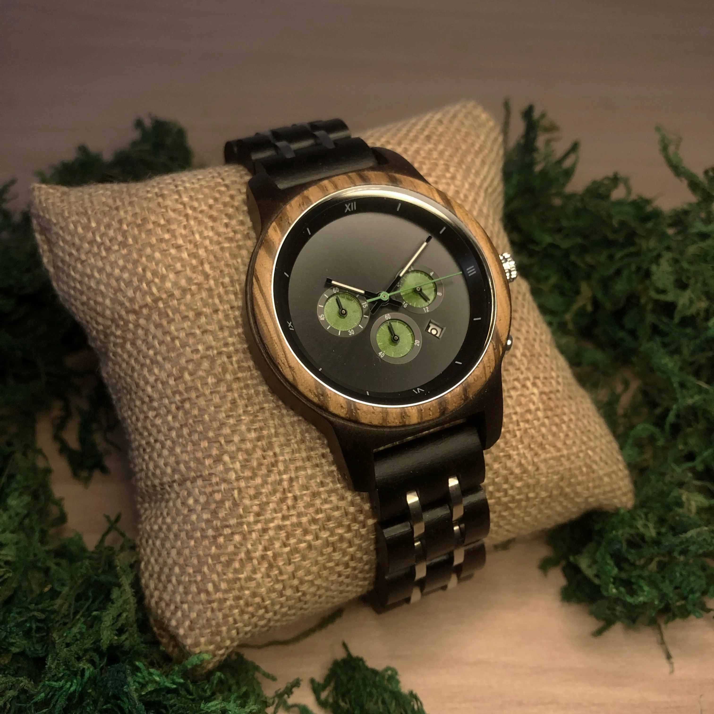 Congo - Ebony & Zebrawood Chronograph