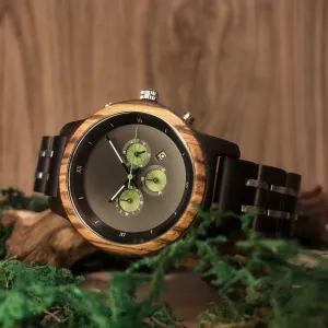 Congo - Ebony & Zebrawood Chronograph