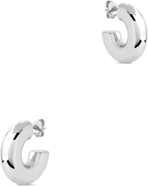 CONRAN KREMIX Waterproof Chunky Gold Hoops Earrings for Women Non Tarnish, Thick Gold Plated Circle Open Hoop,Lightweight Hollow Earrings Trendy