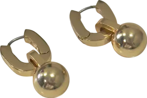 cos Metallic Ball Pendant Hoop Earrings One Size
