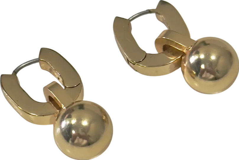 cos Metallic Ball Pendant Hoop Earrings One Size