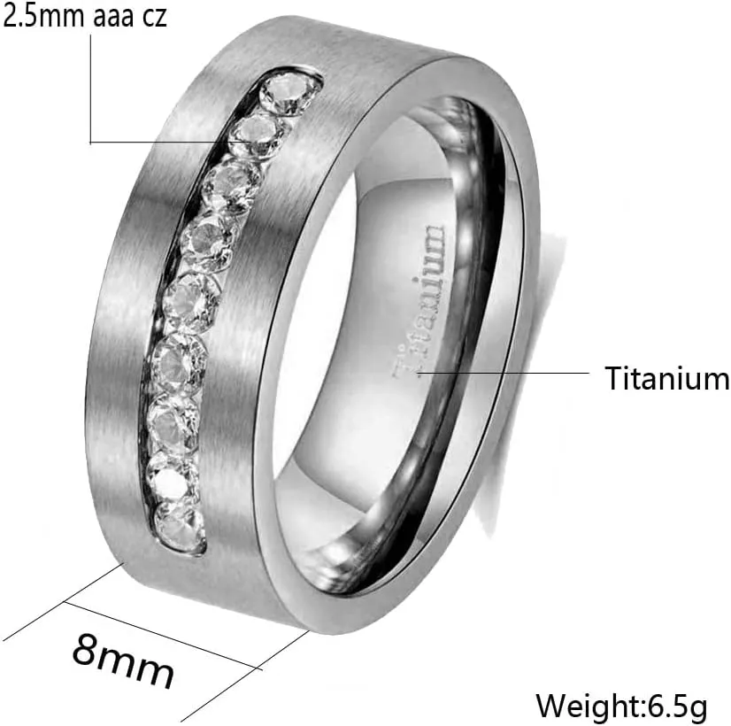 Couple Rings Matching Rings His Her Ring AAA CZ Women's Wedding Ring Mens Ring