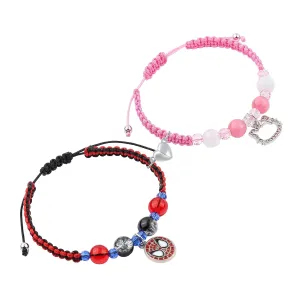 Couples/Friendship Matching Bracelets,Bat/Spider/kitty Bracelets Set, Valentine's Day Birthday Jewelry Gifts for Bf and Gf Soulmate, Matching Gifts for Wife&Husband Daughters&Son BFF